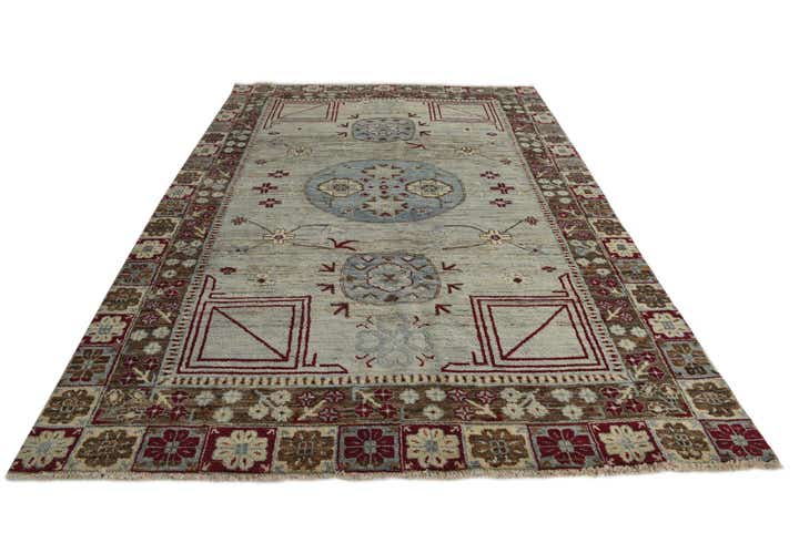 6' 8 x 10' 2 Hand Knotted Darya Wool Rug