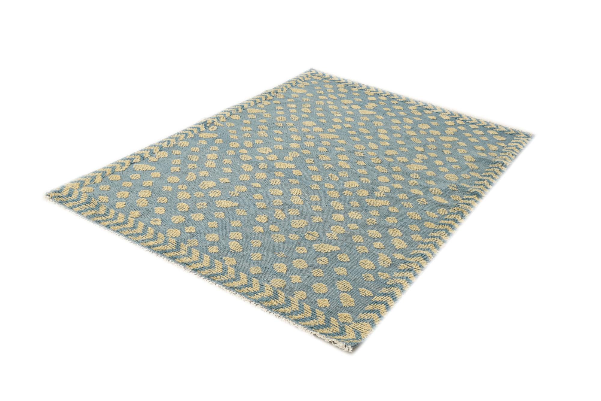 4' 3 x 6' 1 Hand Knotted Darya Wool Rug