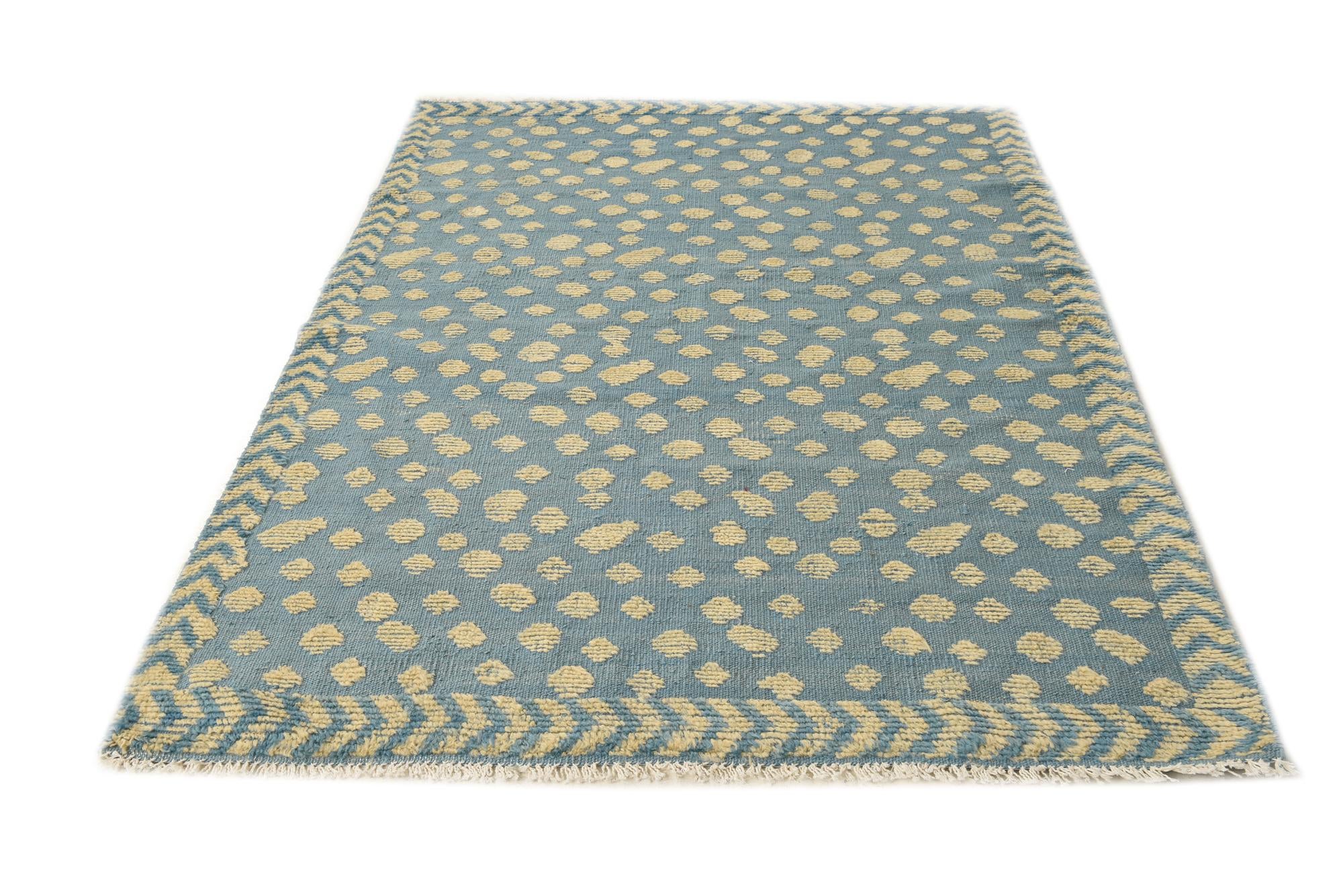 4' 3 x 6' 1 Hand Knotted Darya Wool Rug