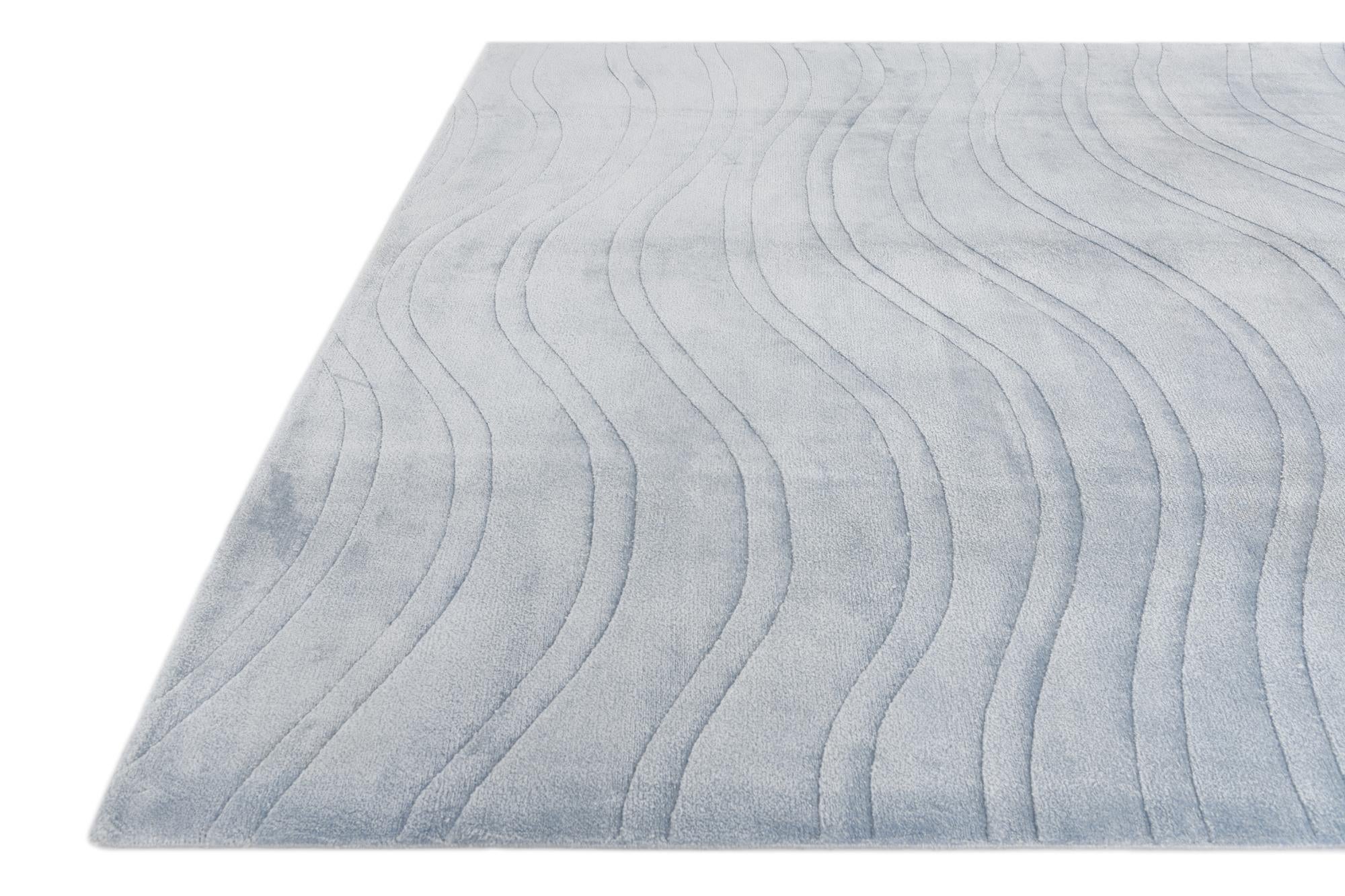 6' 7 x 9' 9 Hand Knotted Darya Wool Rug