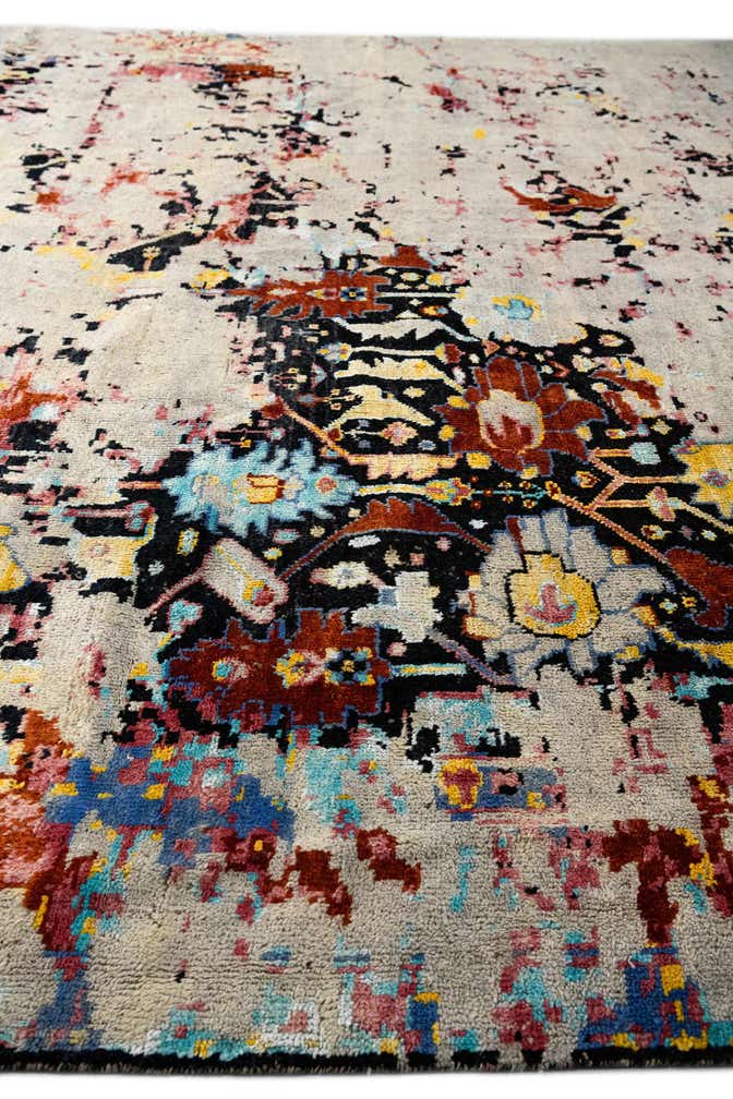 12' 6 x 15' 3 Hand Knotted Darya Wool Rug