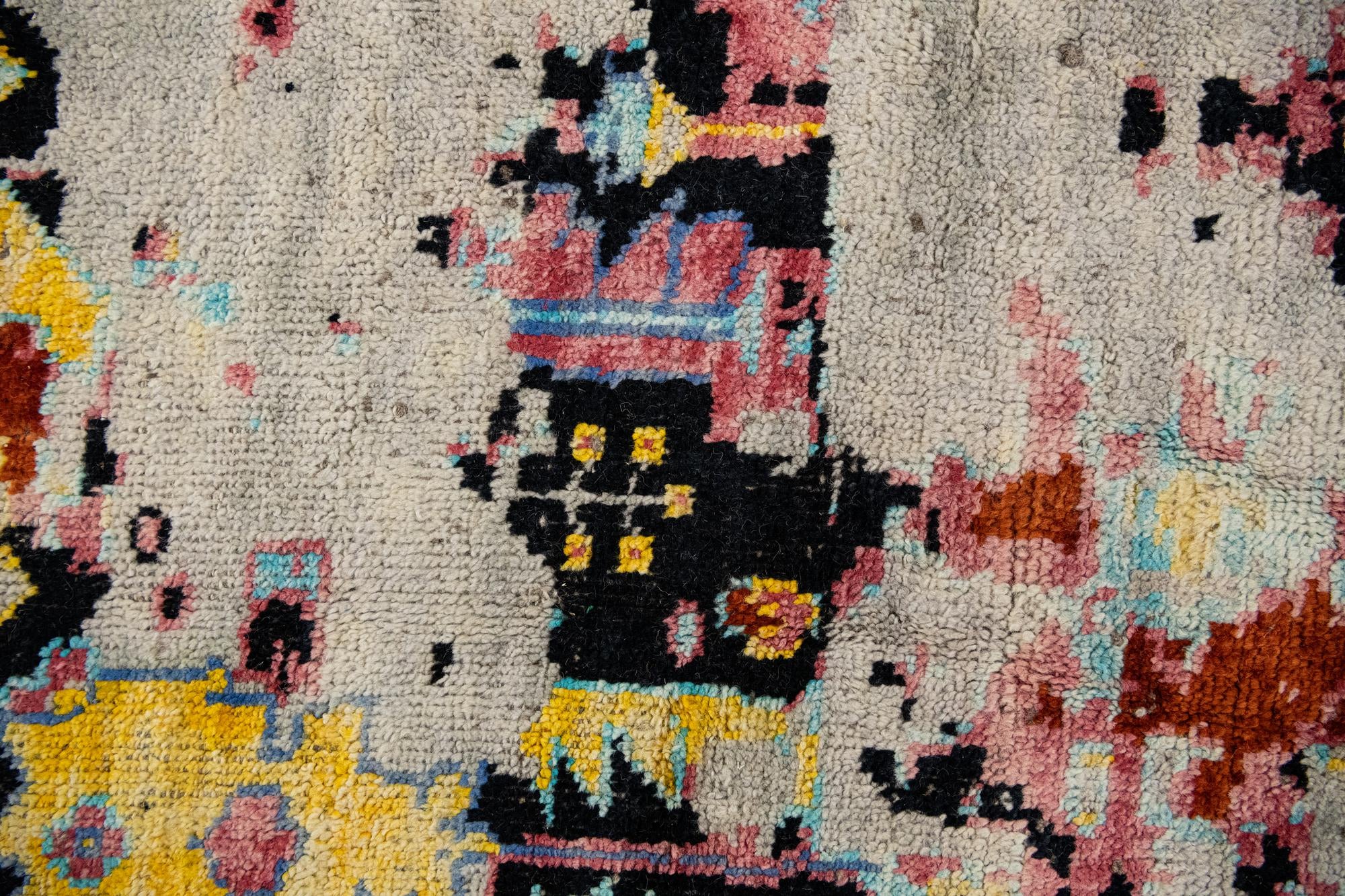 12' 6 x 15' 3 Hand Knotted Darya Wool Rug