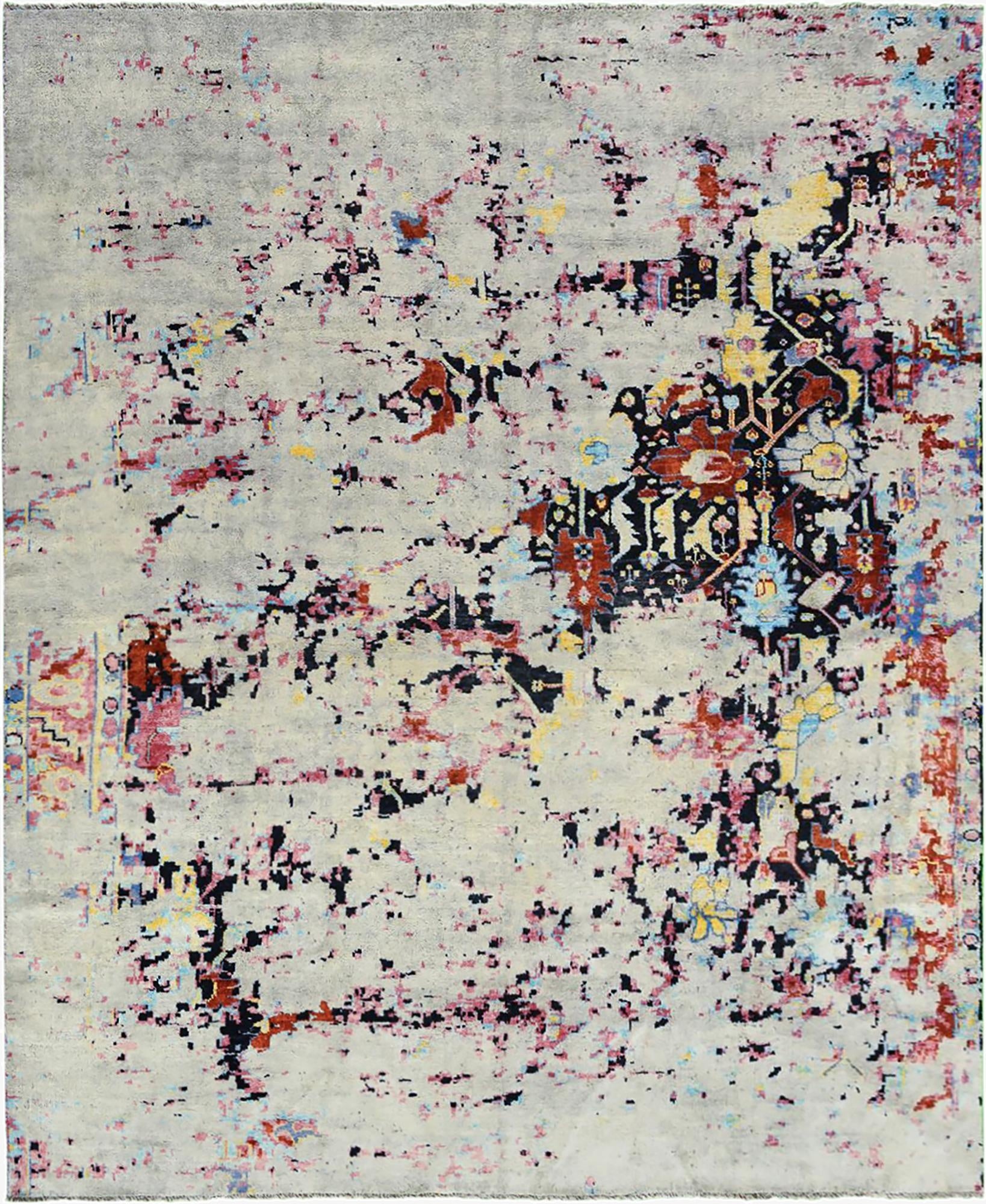 12' 6 x 15' 3  Hand Knotted Darya Wool Rug