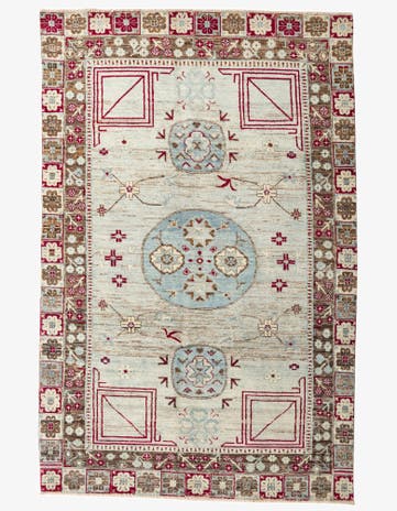 6' 8 x 10' 2 Hand Knotted Darya Wool Rug