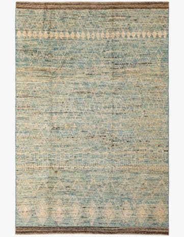 6' 3 x 9' 6 Hand Knotted Darya Wool Rug