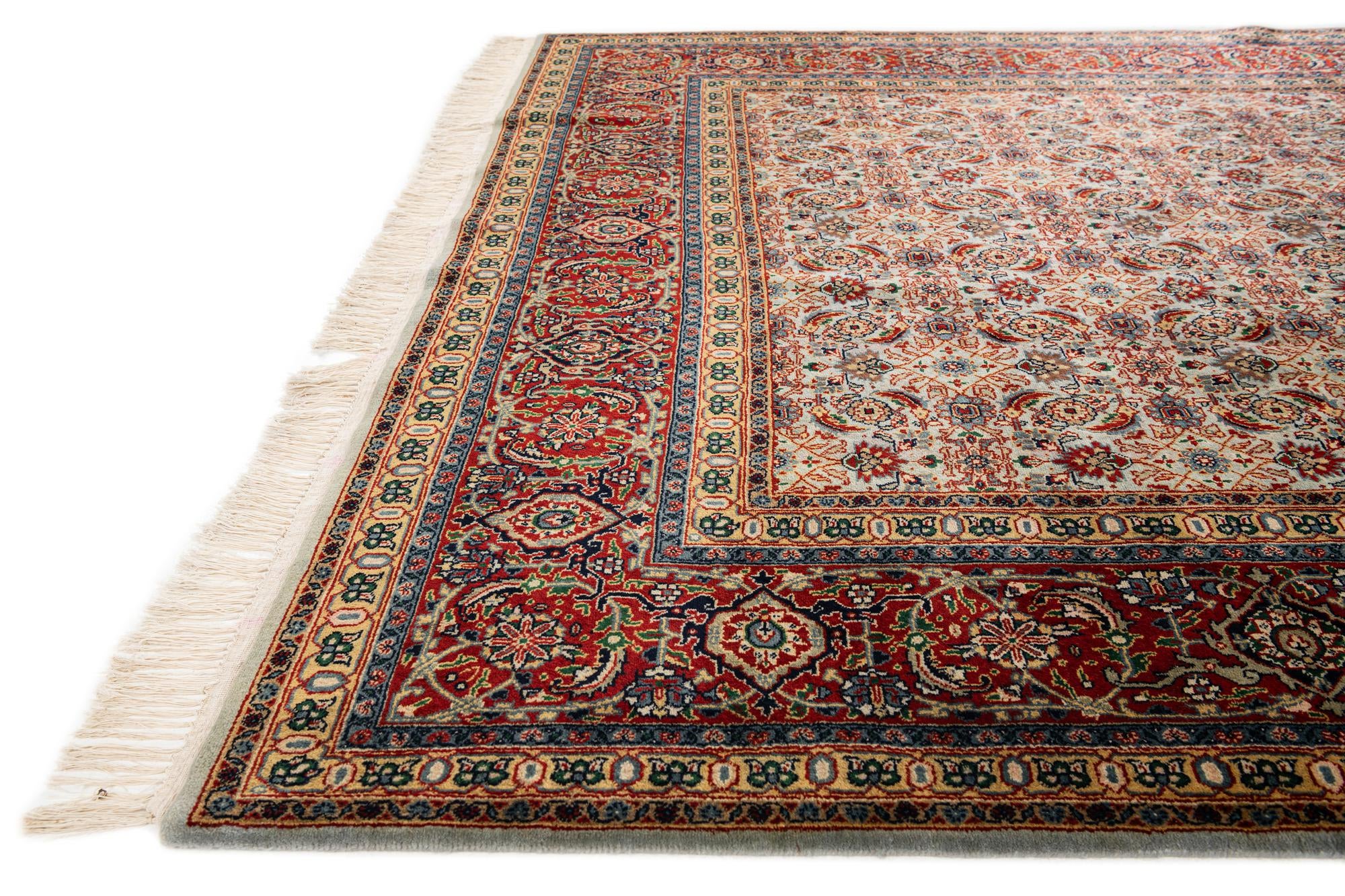 6' 9 x 11' Hand Knotted Farahan Oriental Wool Rug