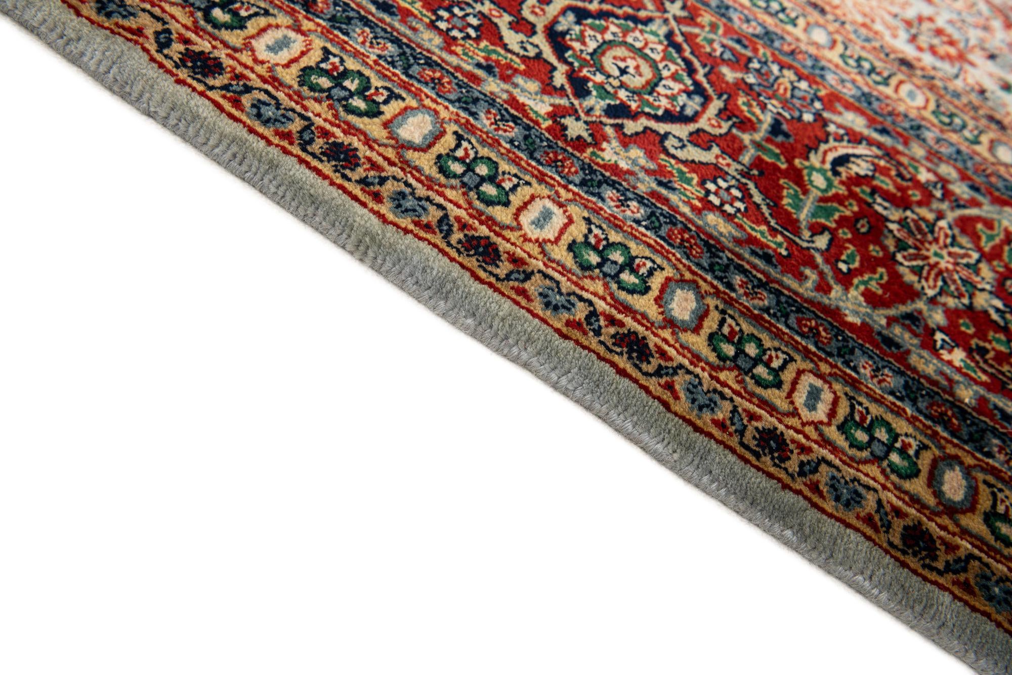 6' 9 x 11' Hand Knotted Farahan Oriental Wool Rug