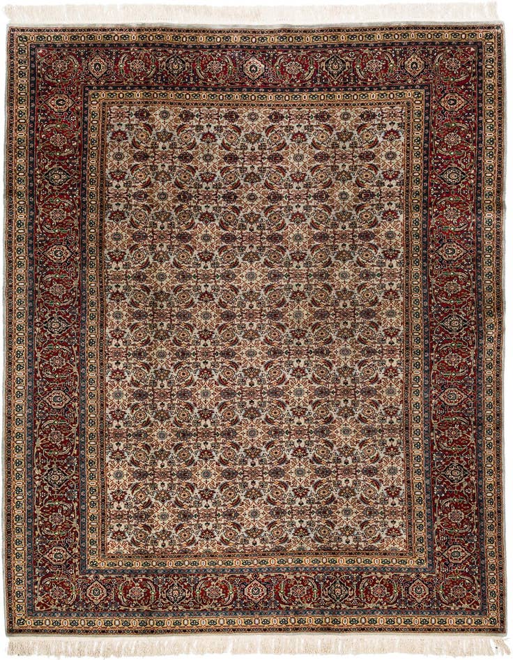 Detail image of 6' 9 x 11' Hand Knotted Farahan Oriental Wool Rug