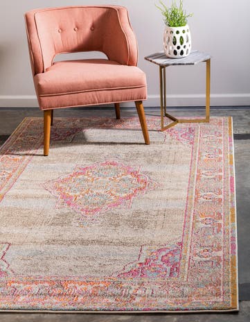 7' x 10' Washable Fleur Rug