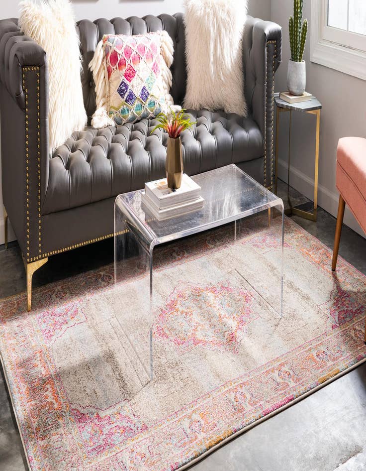 Detail image of 3' 3 x 5' 3 Washable Fleur Rug