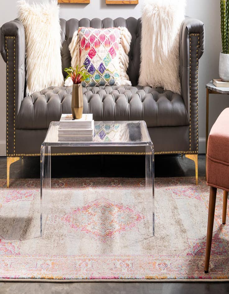 Detail image of 3' 3 x 5' 3 Washable Fleur Rug