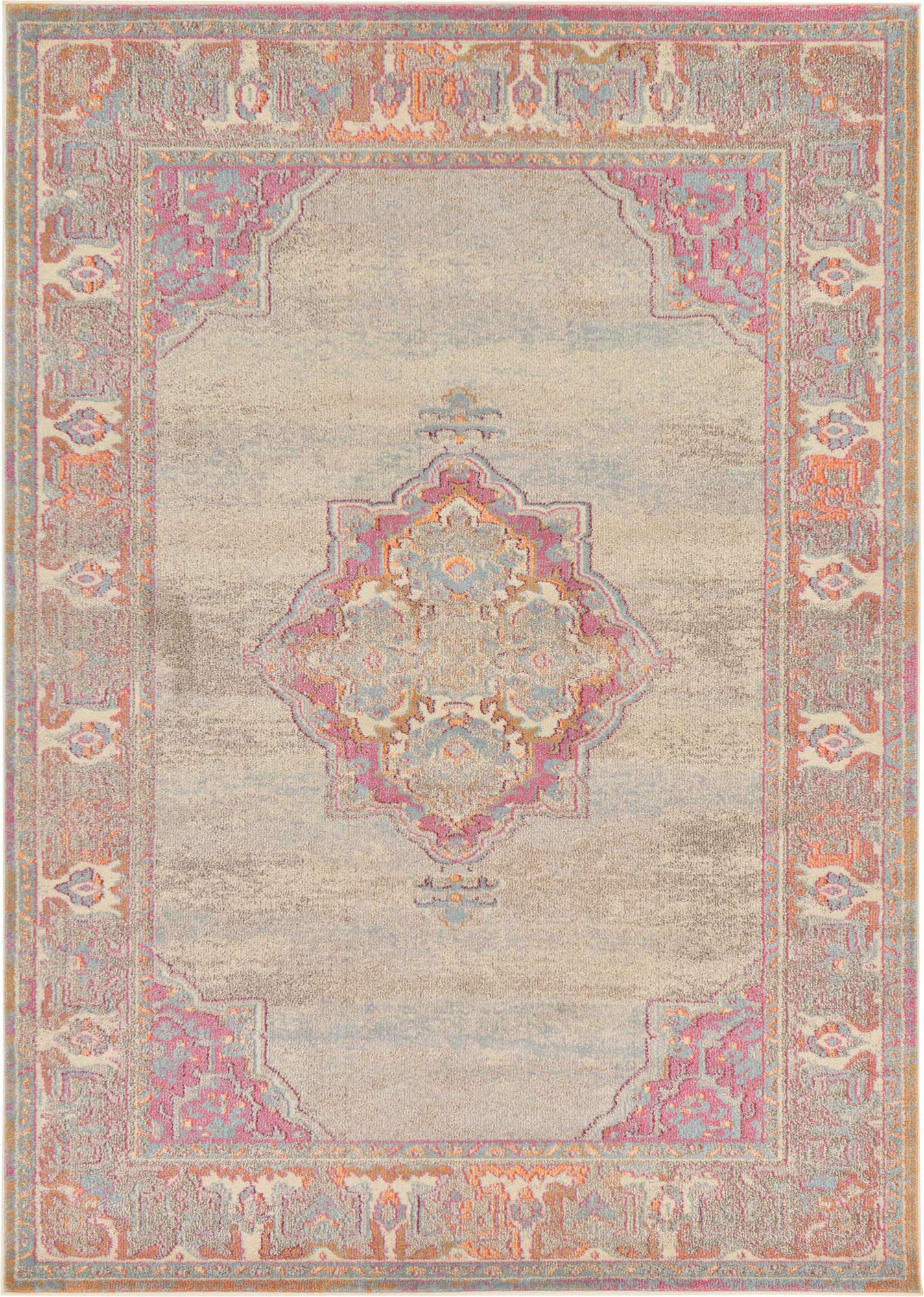 7' x 10' Washable Fleur Rug
