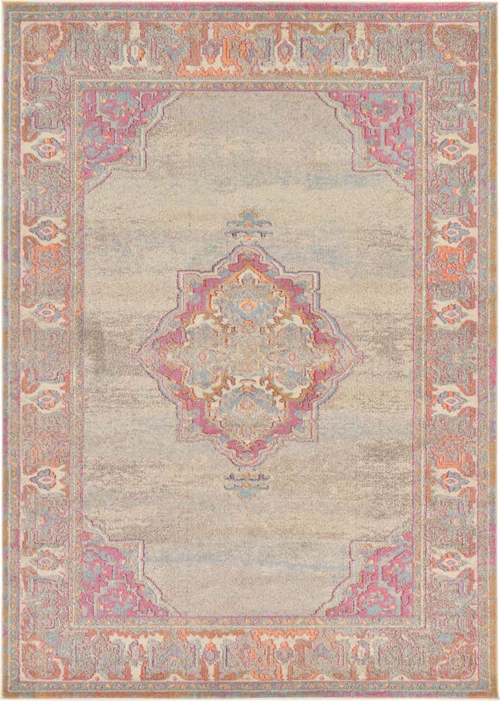 7' x 10' Washable Fleur Rug