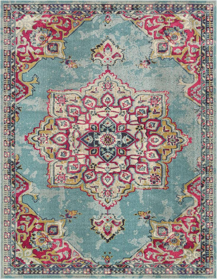 Detail image of 9' x 12' Washable Fleur Rug