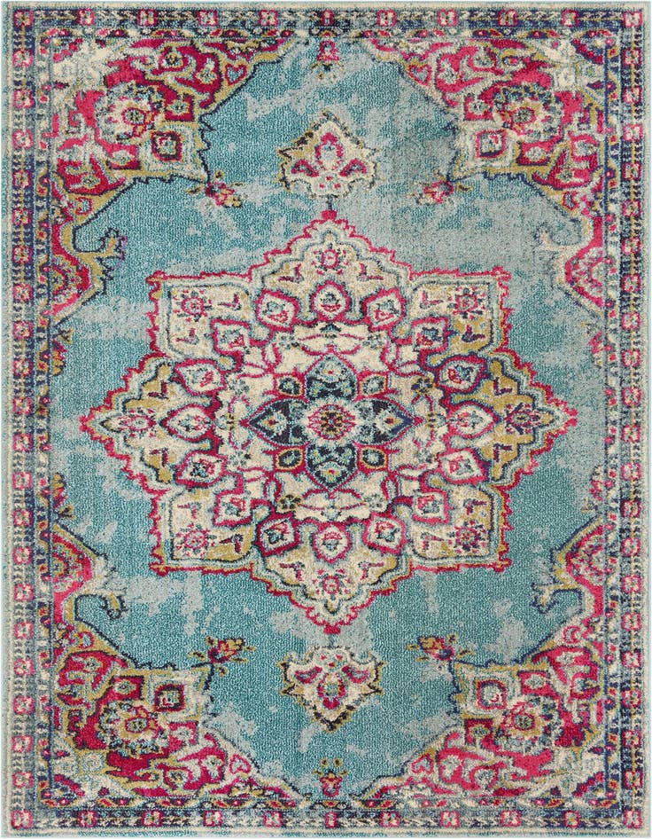 Detail image of 5' x 8' Washable Fleur Rug