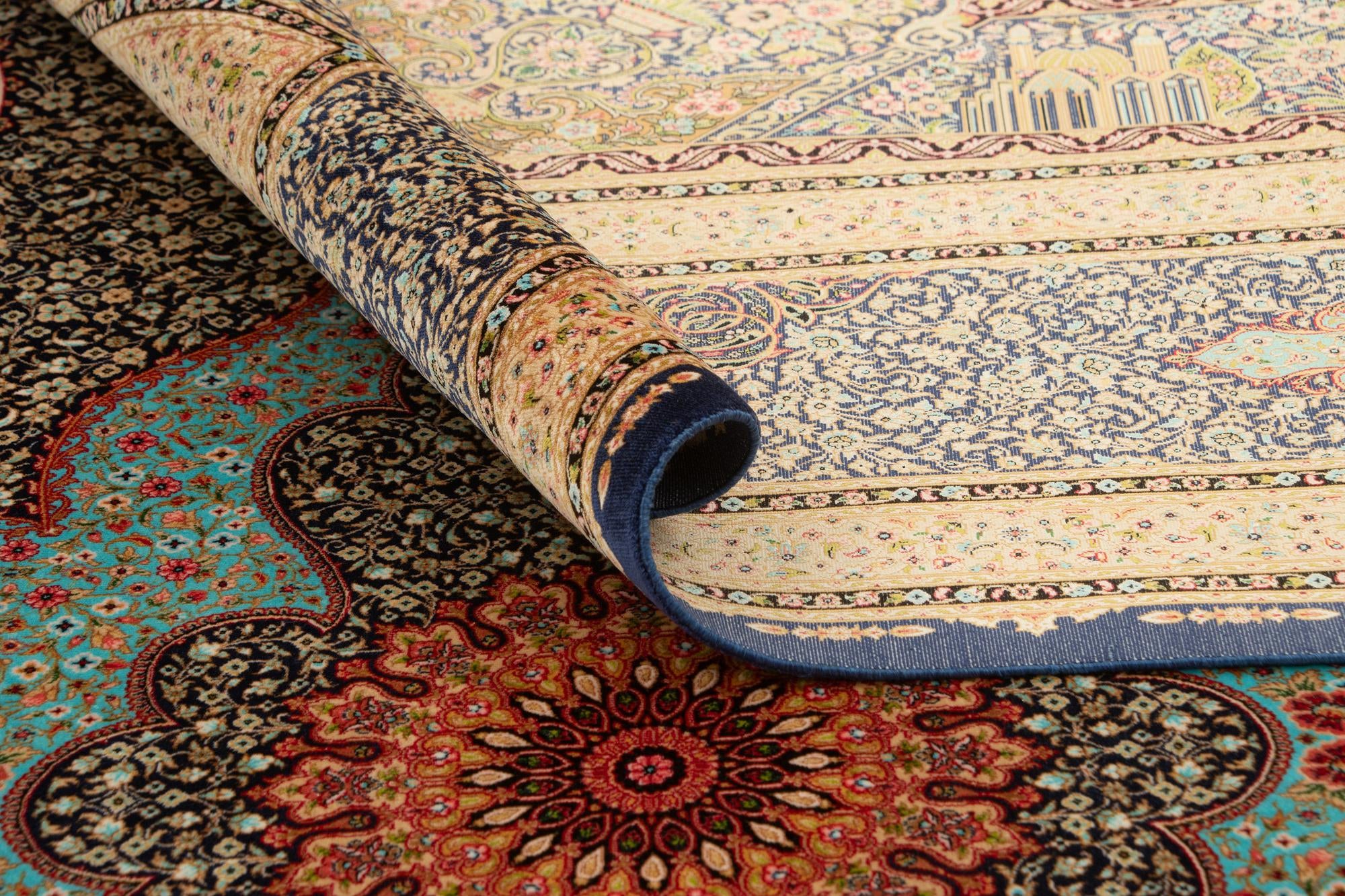 6' 4 x 9' 11 Ghom Design Rug