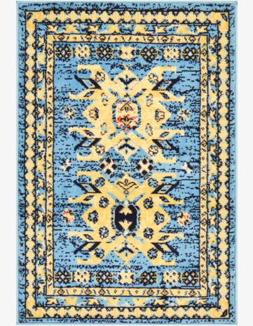 Light Blue Heriz Design Rug