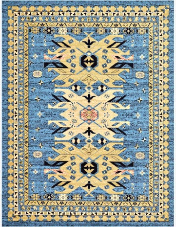 Light Blue Heriz Design Rug