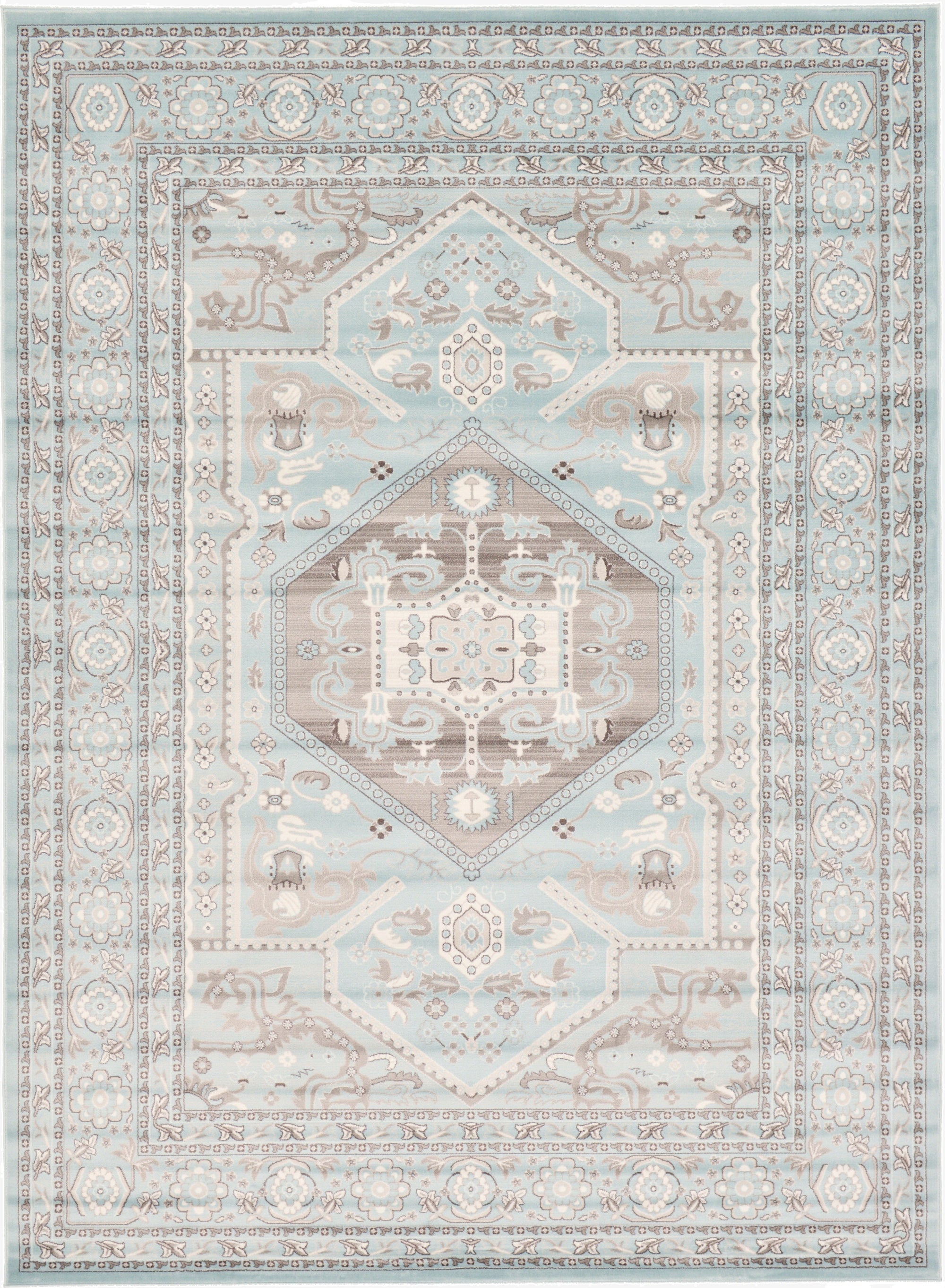 9' 10 x 13' 3 Heriz Design Rug