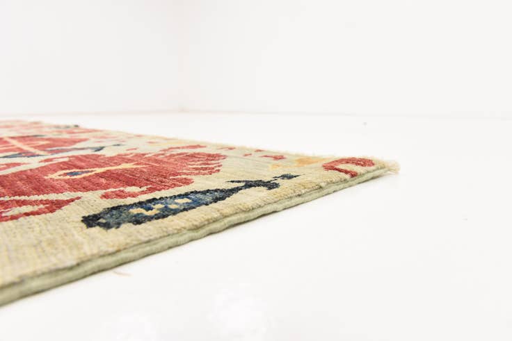 Detail image of 6' 10 x 9' 8 Hand Knotted Ikat Oriental Wool Rug