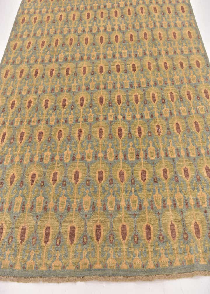 8' x 9' 9 Hand Knotted Ikat Rug