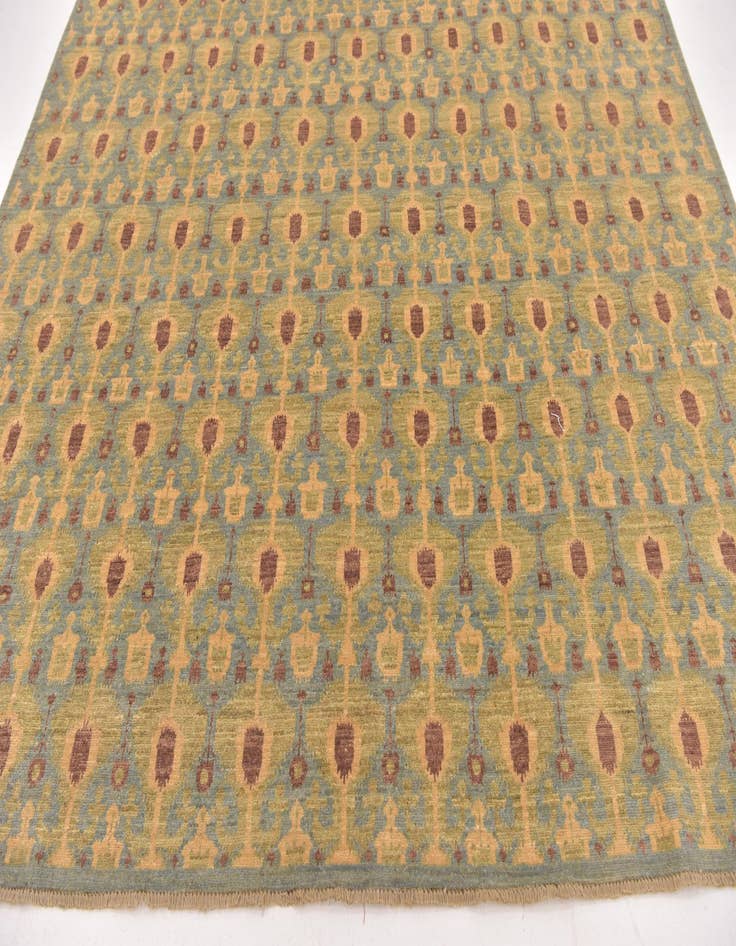 Detail image of 8' x 9' 9 Hand Knotted Ikat Rug