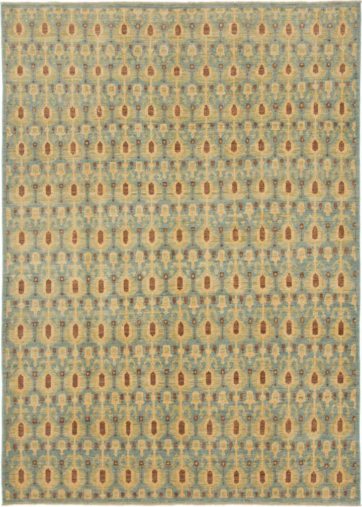 8' x 9' 9 Hand Knotted Ikat Rug