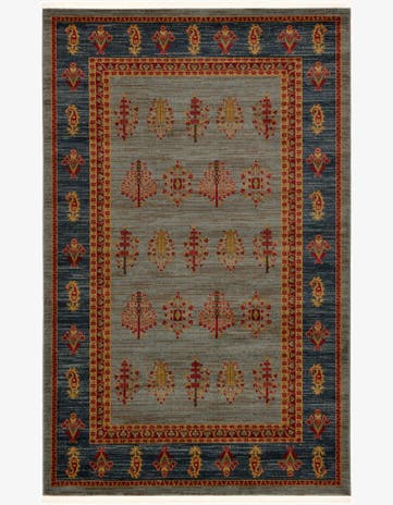 Light Blue Kashkuli Gabbeh Rug