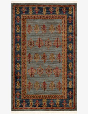 Light Blue Kashkuli Gabbeh Rug