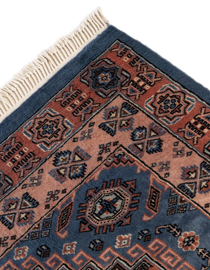 Detail image of 4' 2 x 6' 1  Hand Knotted Kazak Oriental Wool Rug