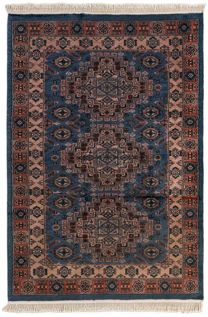 4' 2 x 6' 1 Hand Knotted Kazak Oriental Wool Rug