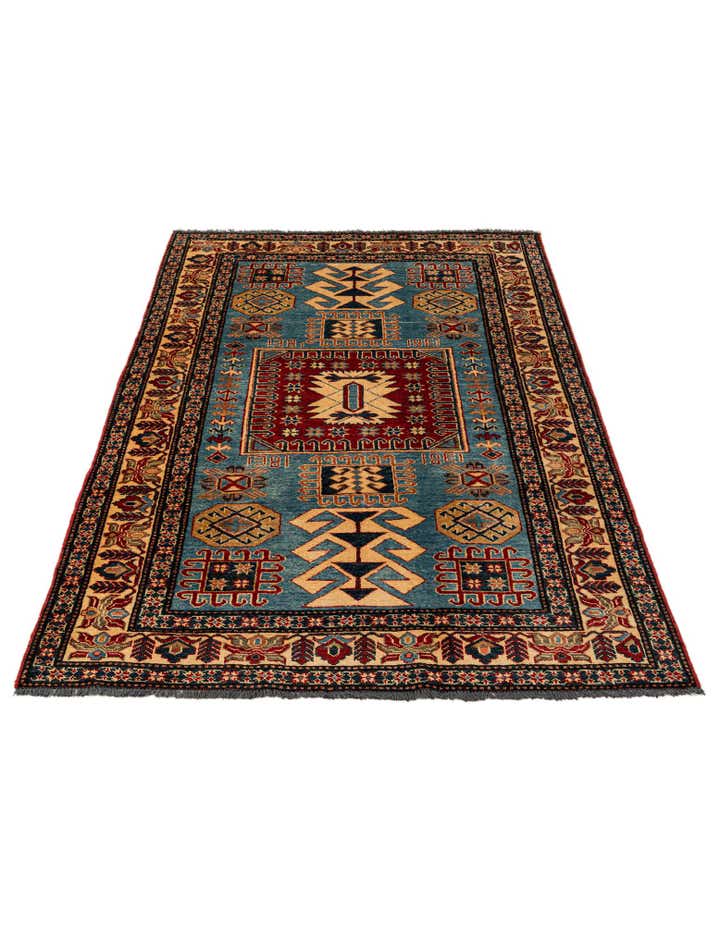 4' 4 x 6' 4 Hand Knotted Kazak Wool Rug