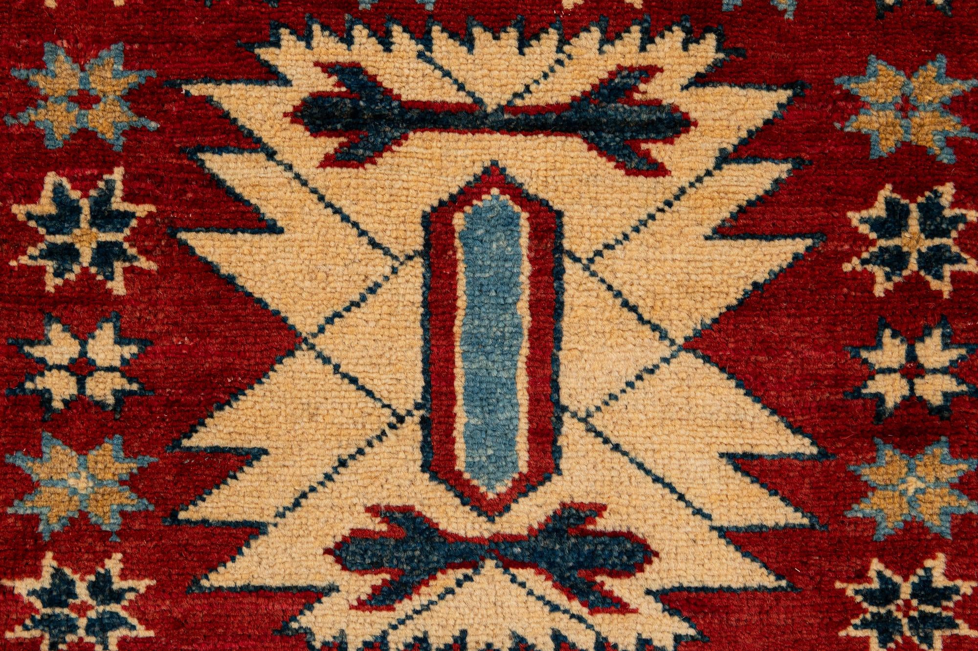 4' 4 x 6' 4 Hand Knotted Kazak Wool Rug