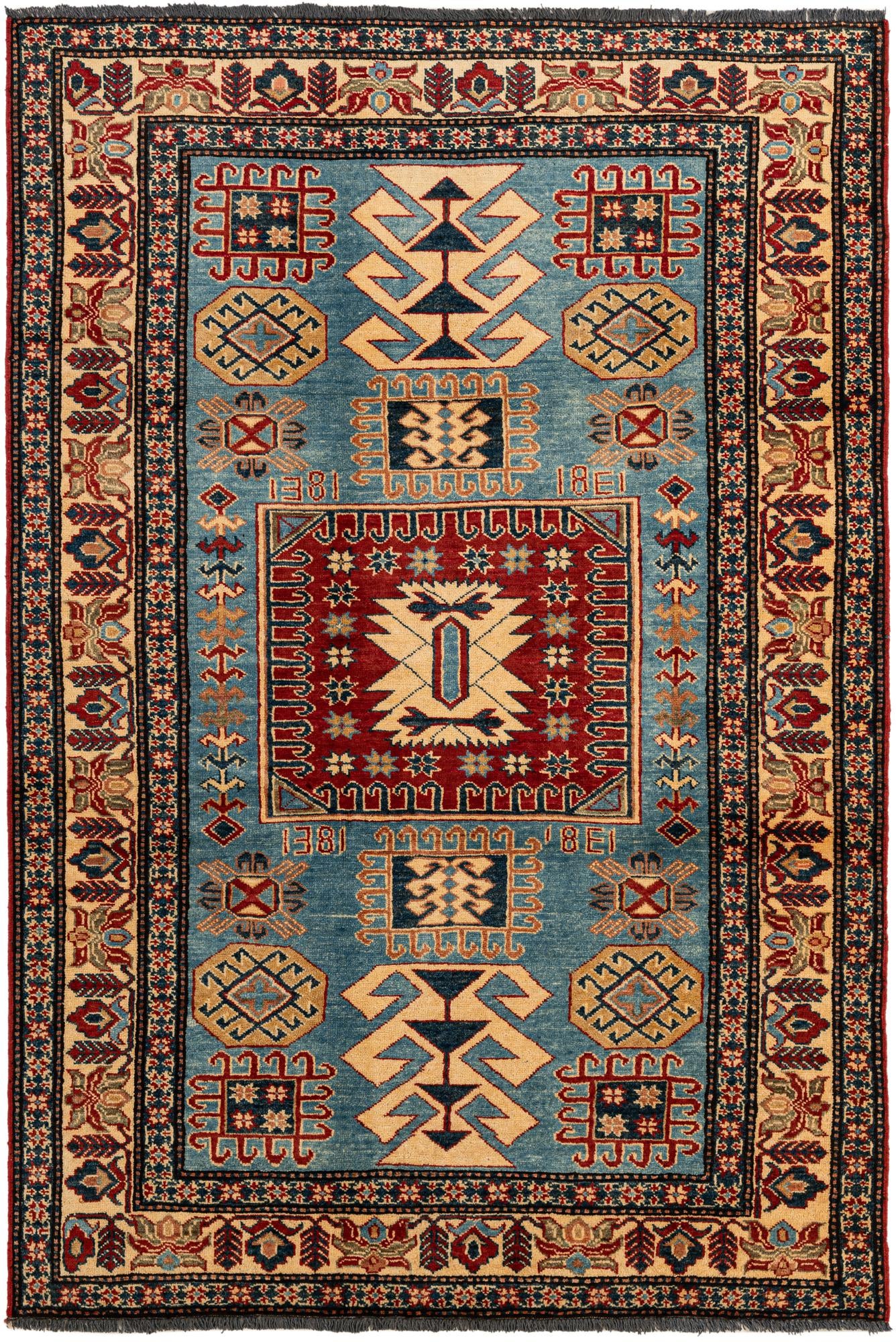 4' 4 x 6' 4 Hand Knotted Kazak Wool Rug