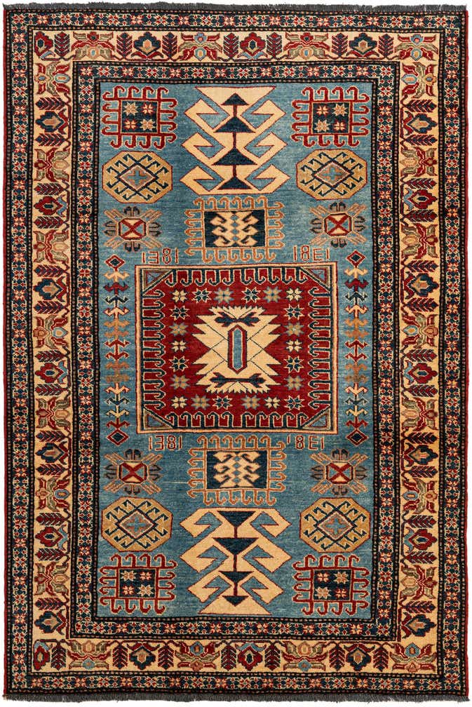 4' 4 x 6' 4 Hand Knotted Kazak Wool Rug