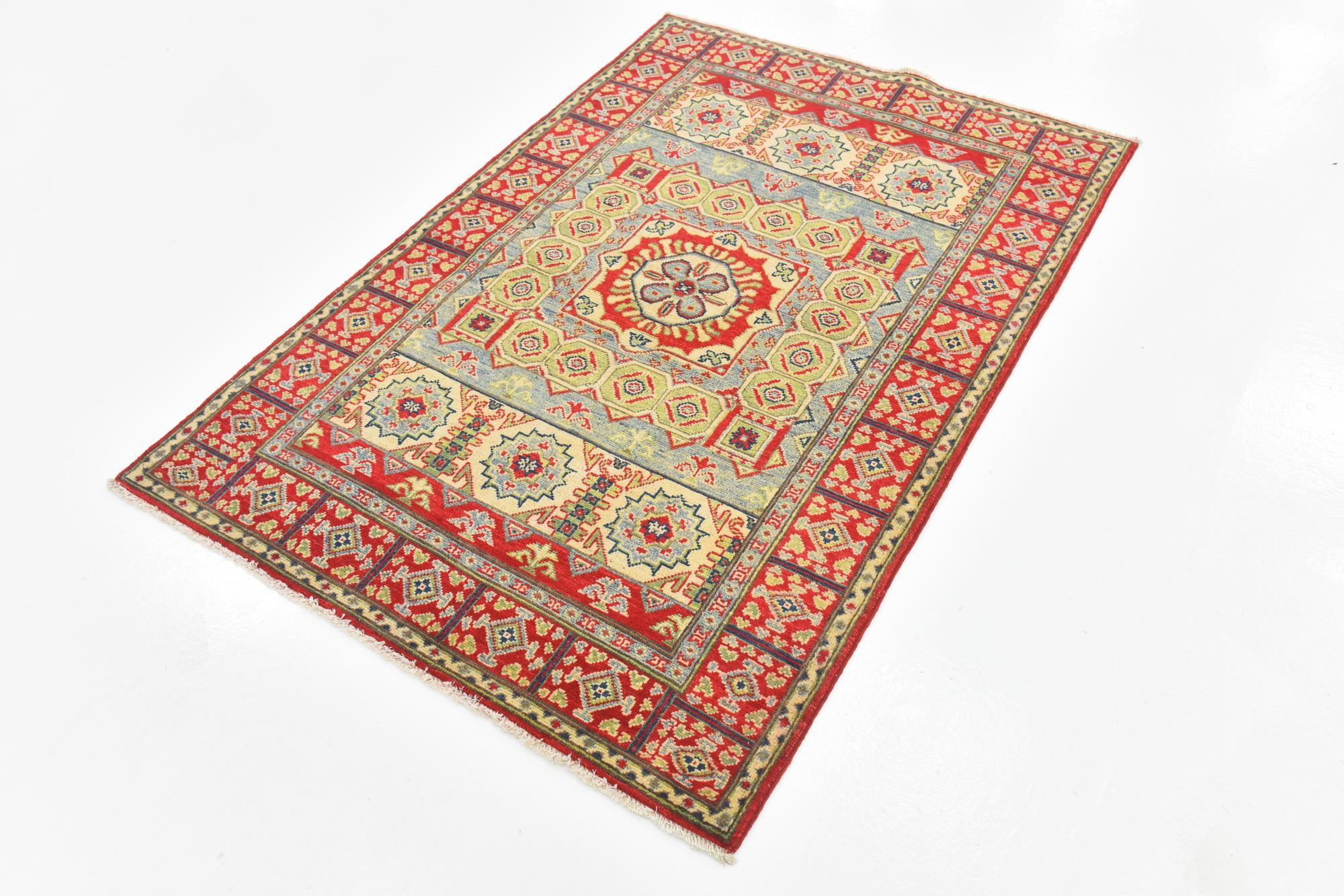 4' x 5' 10 Hand Knotted Kazak Rug