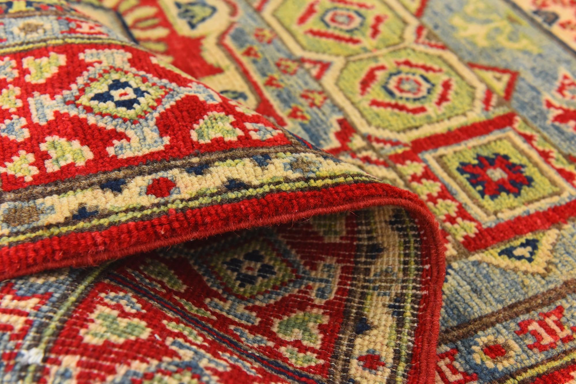 4' x 5' 10 Hand Knotted Kazak Rug