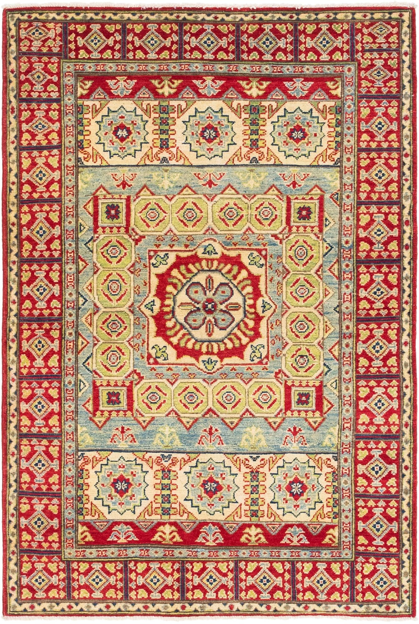4' x 5' 10 Hand Knotted Kazak Rug