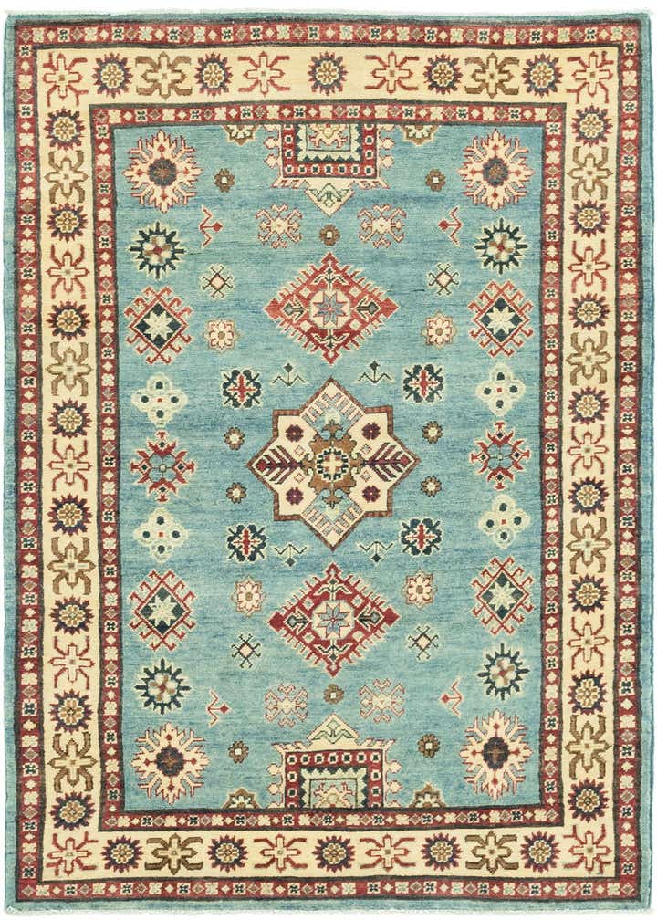 4' x 6' 9 Hand Knotted Kazak Rug