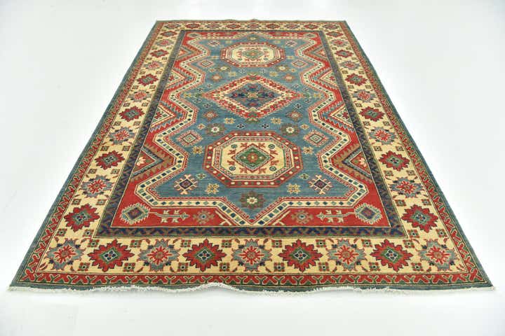 6' 7 x 9' 10 Hand Knotted Kazak Rug