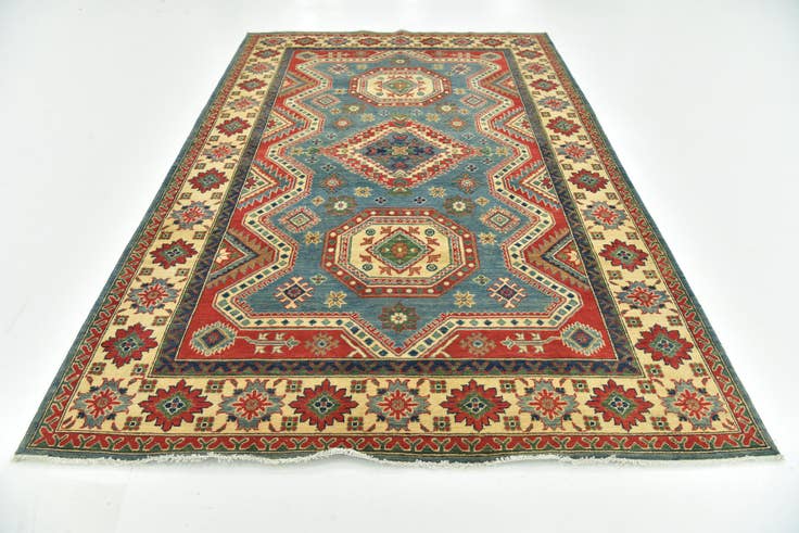 Detail image of 6' 7 x 9' 10 Hand Knotted Kazak Rug