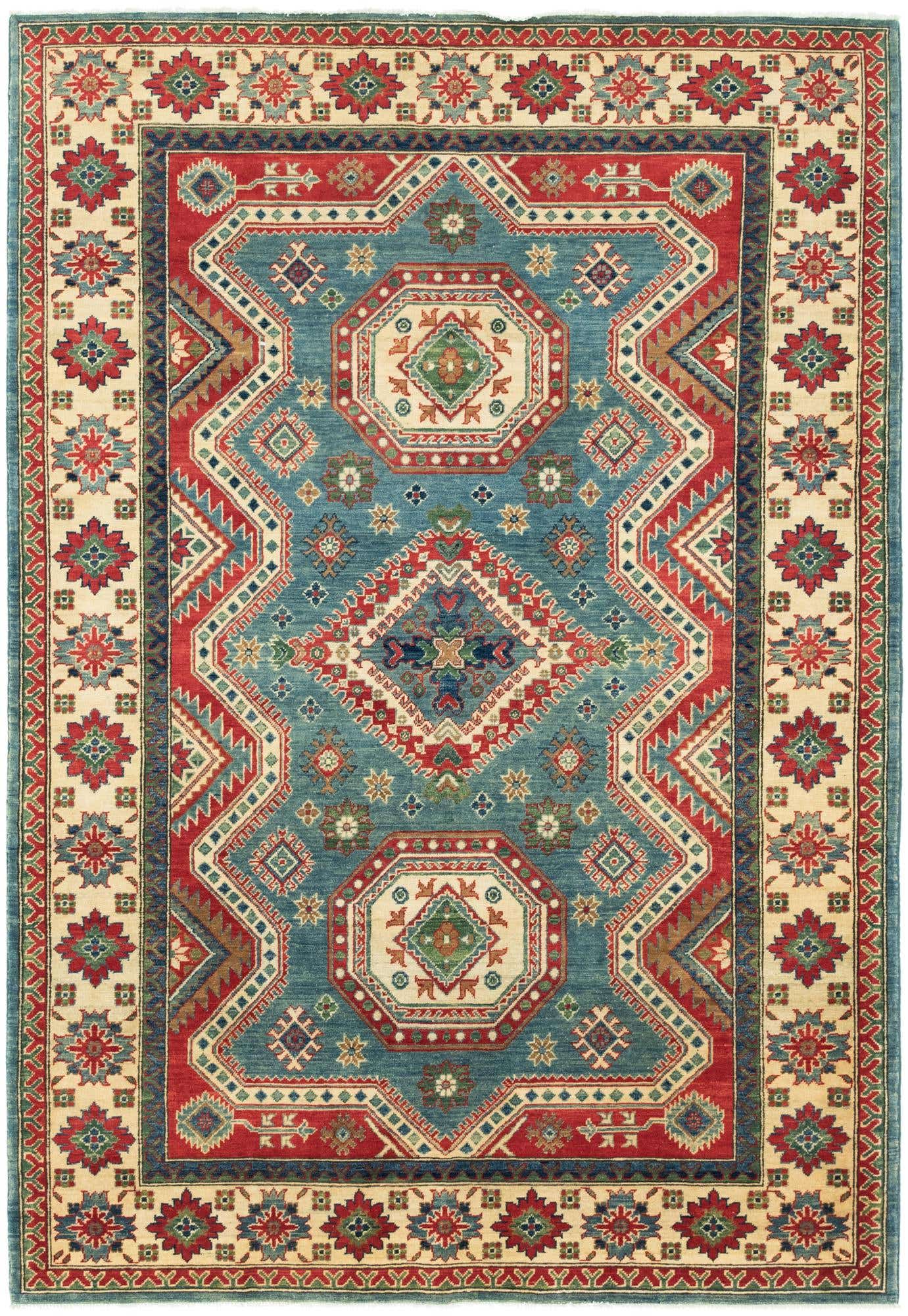 6' 7 x 9' 10 Hand Knotted Kazak Rug