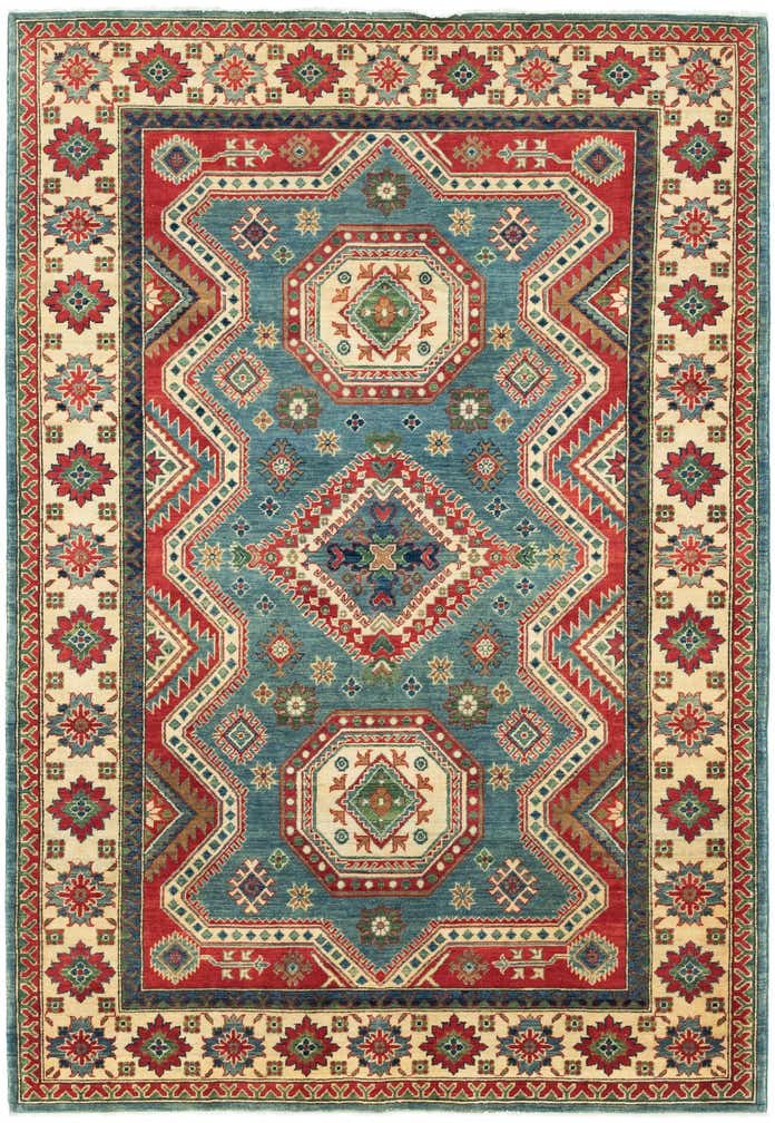 6' 7 x 9' 10 Hand Knotted Kazak Rug