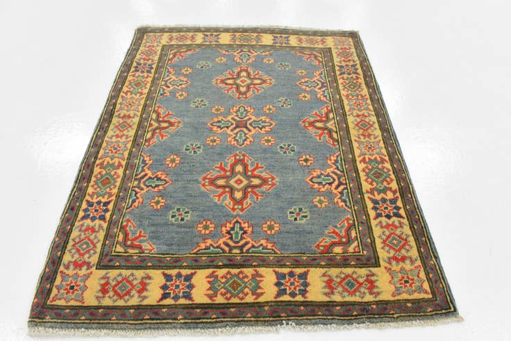 Detail image of 3' x 3' 10 Hand Knotted Kazak Rug