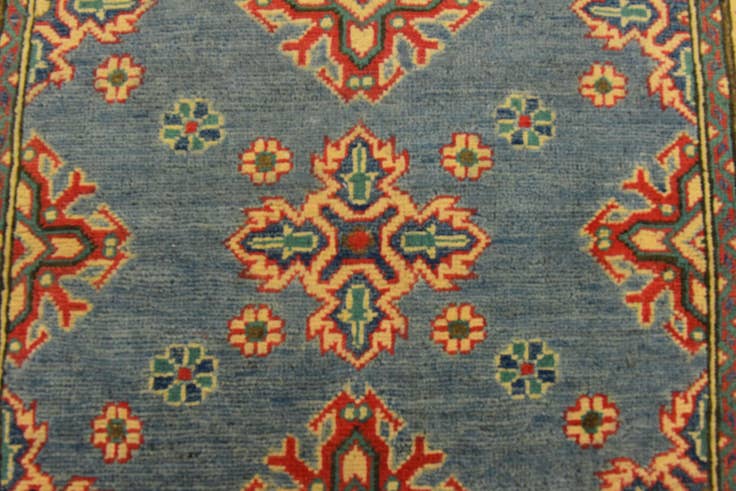 Detail image of 3' x 3' 10 Hand Knotted Kazak Rug