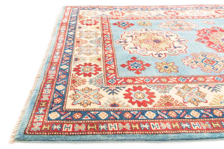 4' 3 x 6' 1 Hand Knotted Kazak Rug