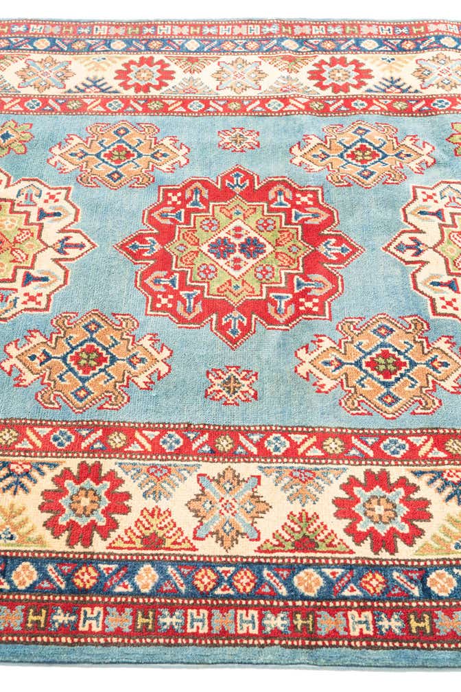 4' 3 x 6' 1 Hand Knotted Kazak Rug