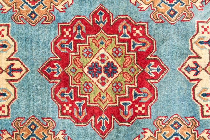 Detail image of 4' 3 x 6' 1 Hand Knotted Kazak Rug