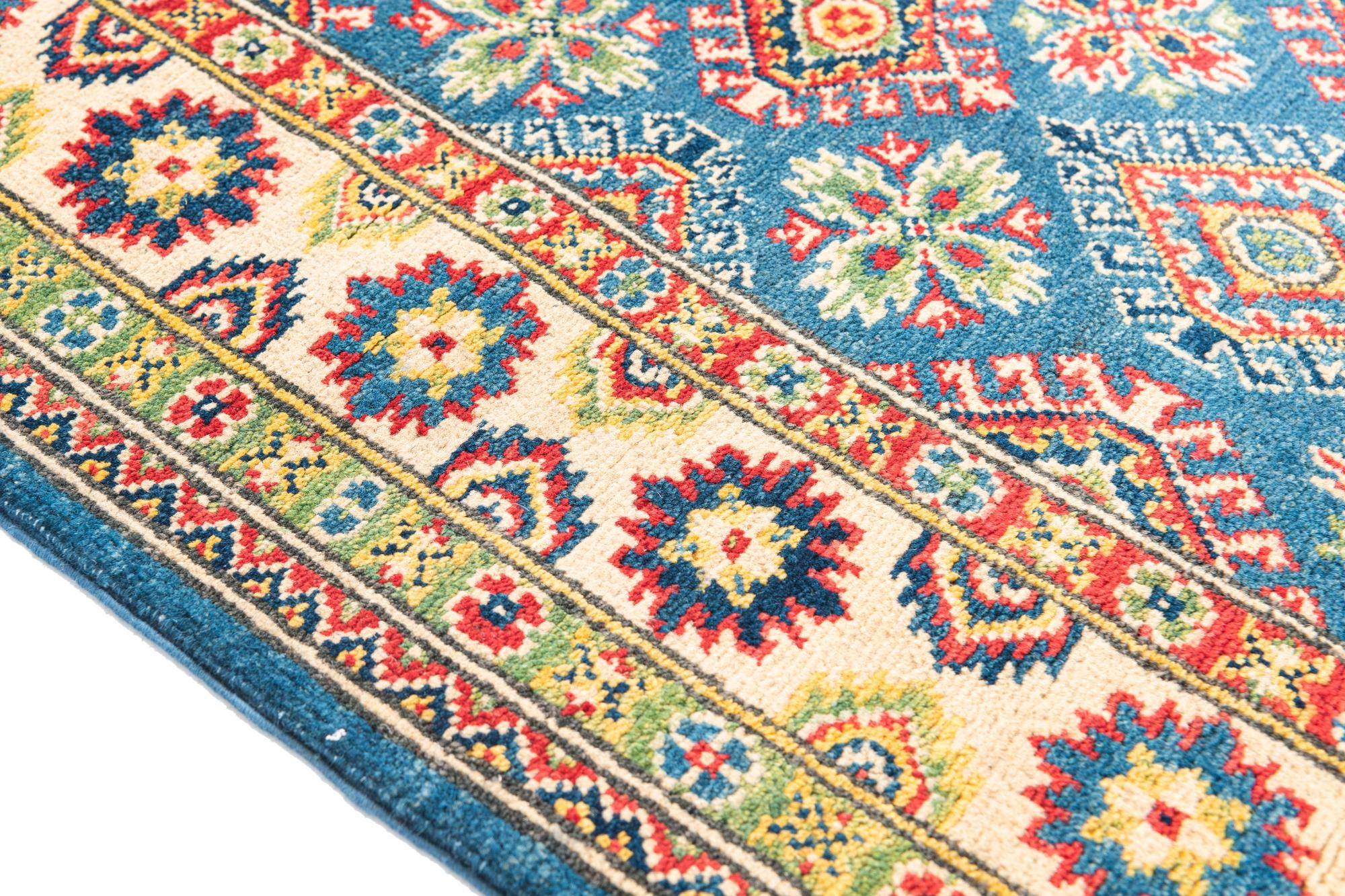 4' x 6' 2 Hand Knotted Kazak Rug