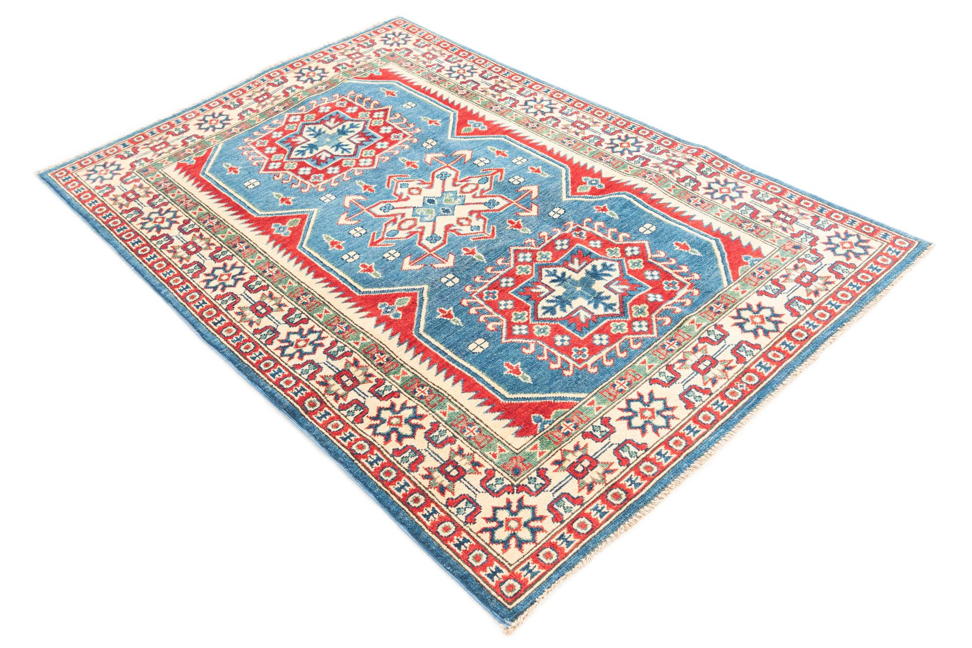120cm x 185cm anudado a mano Kazak Alfombra